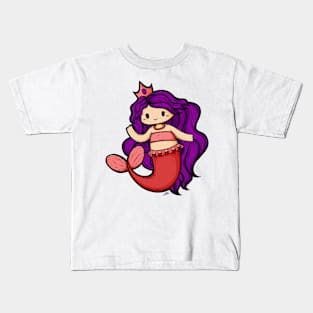 Cute Mermaid Illustration Kids T-Shirt